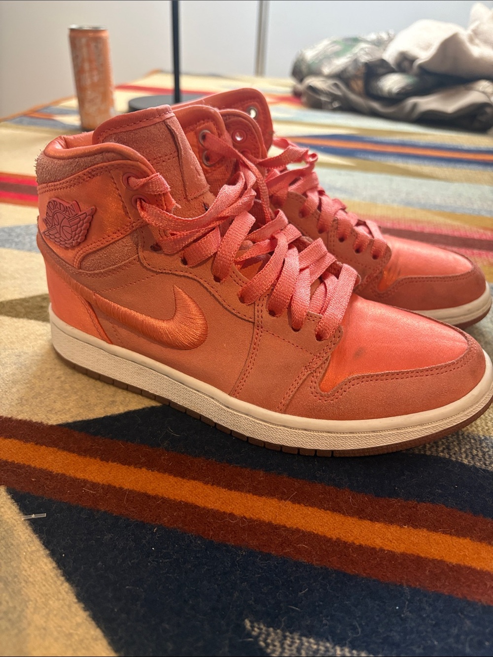 Nike Women’s Air Jordan Coral-Pink High Top Sneakers